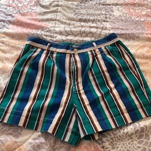 Forever 21 Striped Denim Shorts
